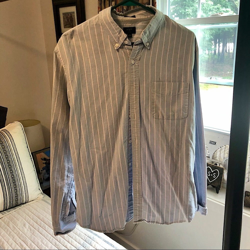 J. Crew Blue & Pink Oxford Button-Down